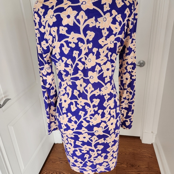 Diane Von Furstenberg Long Sleeve Silk Reina Dress Size 8 - Picture 6 of 13